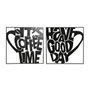 Home ESPRIT Décoration murale Noir Vintage Tasse (2 Unités)