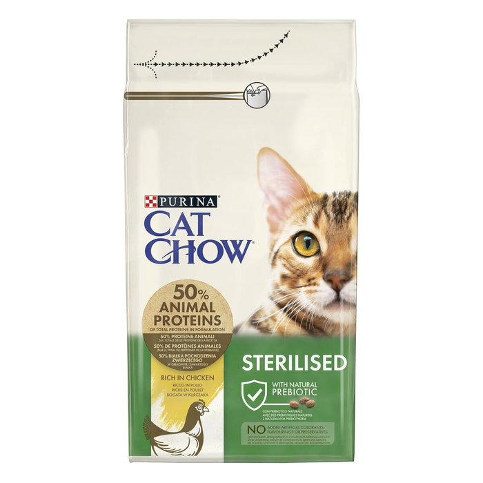 Aliments pour chat Purina CAT CHOW STERILISED Adulte Poulet 1,5 Kg Aliments pour chat Purina CAT CHOW STERILISED Adulte Poulet 1,5 Kg