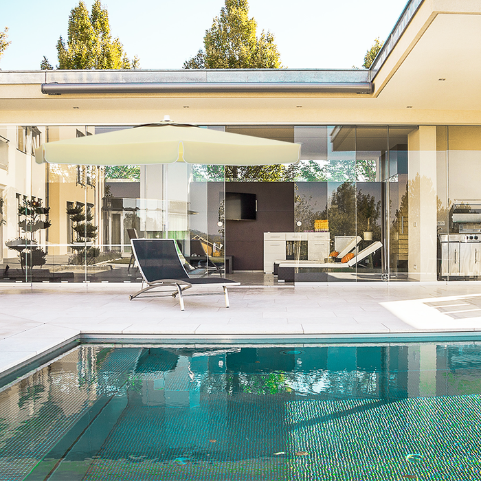 Marbueno 10182 Parasol Aluminium 8 Branches D270 cm Polyester Blanc Jardin Piscine Terrasse Marbueno 10182 Parasol Aluminium 8 Branches D270 cm Polyester Blanc Jardin Piscine Terrasse