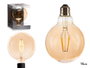 Giftdecor Ampoule LED Vintage 150mm E27 4W Lumière Chaude Transparent Cristal Métal 14x19x14 cm (Set de 12)