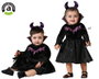 atosa Robe de sorcière noire avec col lilas pour bébé