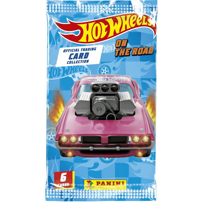Panini Boîte de Stickers Hot Wheels TC - 24 pochettes, 144 stickers et 1 carte édition limitée