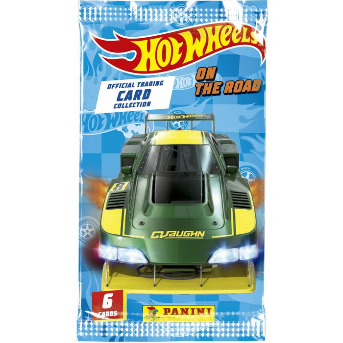 Panini Boîte de Stickers Hot Wheels TC - 24 pochettes, 144 stickers et 1 carte édition limitée