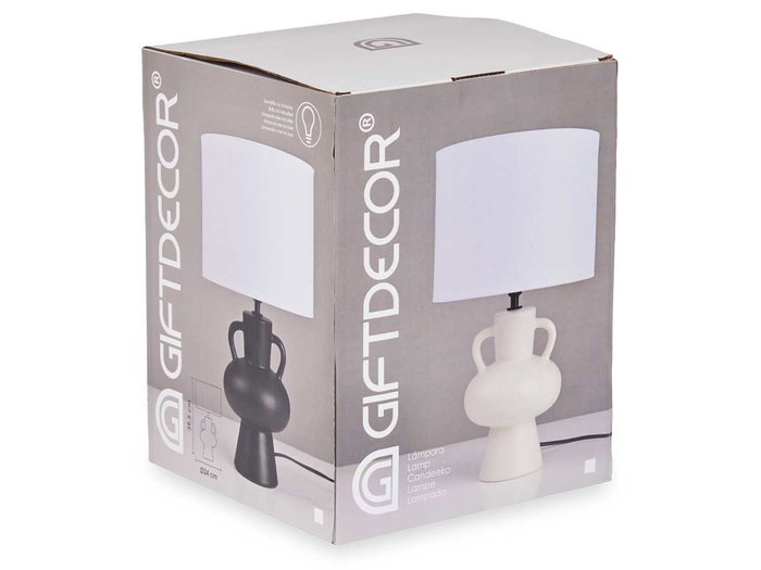 GIFTDECOR Lampara Jarron Gris