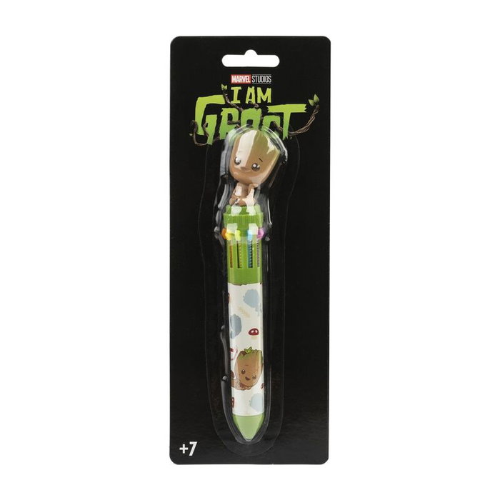 Marvel stylo à bille 10 couleurs 3D Groot