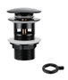 IBERGRIF Valve de lavabo clic-clac noire avec trop-plein M20502B