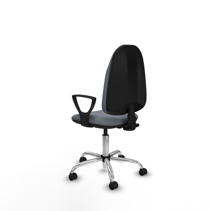 PIQUERAS Y CRESPO Chaise de bureau Algarra, tissu gris, base chromée