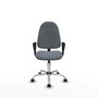 PIQUERAS Y CRESPO Chaise de bureau Algarra, tissu gris, base chromée