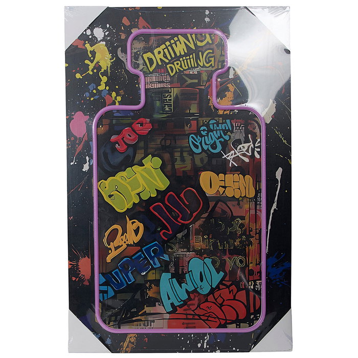 Home Deco Factory Cadre Néon LED Bocal 40x60 cm