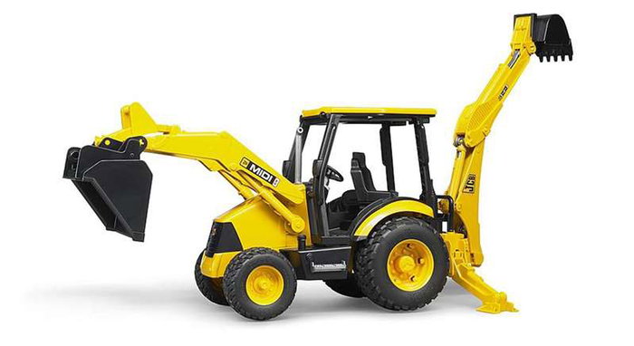Bruder - Véhicule pelleteuse JCB avec pelle frontale et bras arrière amovible - Jouet - 41 x 12 x 17 cm