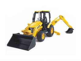 Bruder - Véhicule pelleteuse JCB avec pelle frontale et bras arrière amovible - Jouet - 41 x 12 x 17 cm