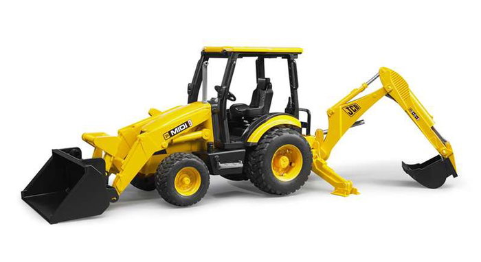 Bruder - Véhicule pelleteuse JCB avec pelle frontale et bras arrière amovible - Jouet - 41 x 12 x 17 cm