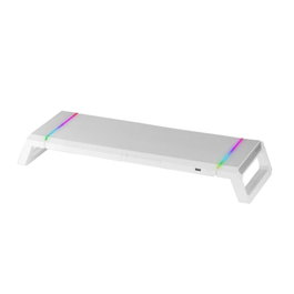 Mars Gaming Mgsone Support de Bureau pour Moniteur Ajustable avec Éclairage RGB Chroma et USB 2.0