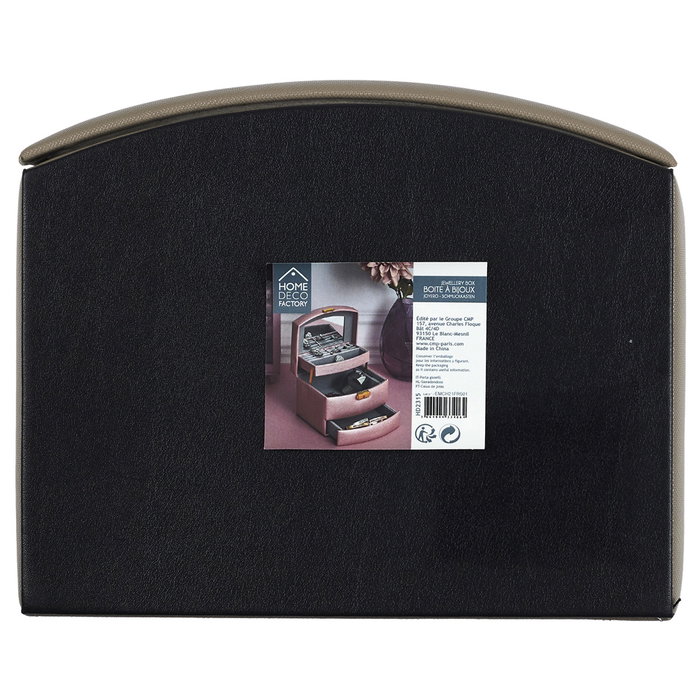 Home Deco Factory Coffret à bijoux 3 niveaux avec miroir, Collection POUR ELLE Home Deco Factory Coffret à bijoux 3 niveaux avec miroir, Collection POUR ELLE