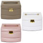 Home Deco Factory Coffret à bijoux 3 niveaux avec miroir, Collection POUR ELLE