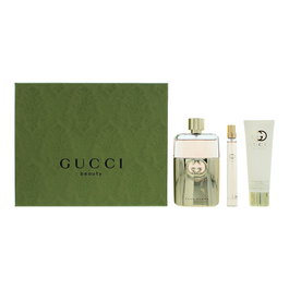 Gucci Coffret Parfum Guilty pour Femme : Eau de Parfum 90 ml + 10 ml + Lotion Corporelle Hydratante 50 ml
