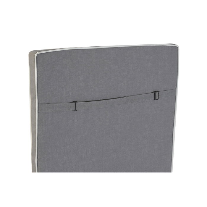 Coussin pour chaise longue Home ESPRIT Blanc Gris clair Jardin 190 x 60 x 5 cm