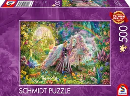 Schmidt Spiele Puzzle Voyage de rêve avec une licorne 500 pièces, À partir de 12 ans