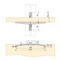 Emuca Kit de fixation pour 1 étagère en bois, 1 module et 1 tringle de suspension longueur 1m Zero, Zamak, Gris pierre peint