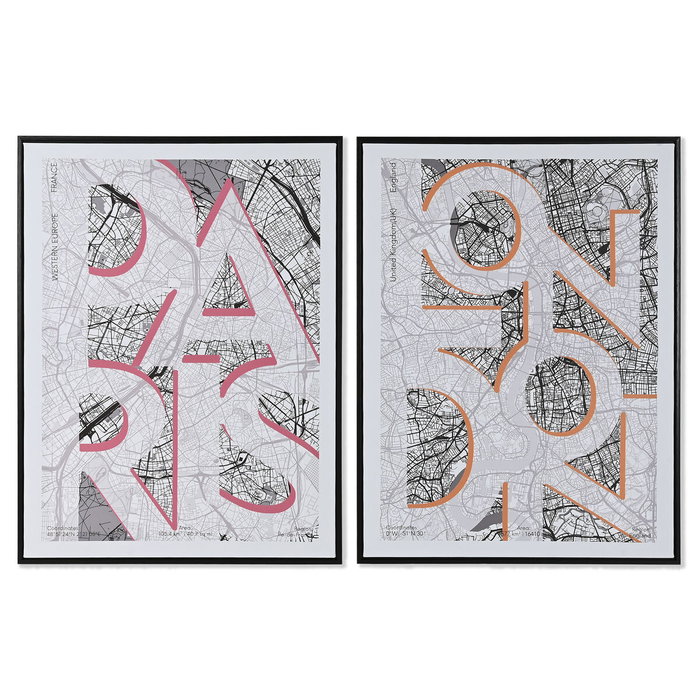 Home ESPRIT Toile Design Loft Blanc et Noir Home ESPRIT Toile Design Loft Blanc et Noir
