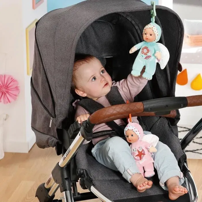Baby Born - Poupée chiffon Ange douce 18cm - Fixation et hochet intégrés - Jeu d'éveil pour bébé dès la naissance