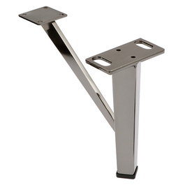 Q&Q Pata Metálica Yanina H150 - Pied de meuble ou canapé métallique, finition nickel foncé, hauteur 150 mm