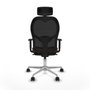 Piqueras y Crespo Chaise de Bureau 1D086N2 Noir et Brun foncé
