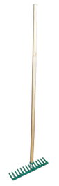SIFER Rastrillo de Jardin avec Manche en Bois, 14 Dents, R104L14T