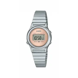 Casio LA700WE Montre mixte à affichage digital rose bracelet acier quartz avec chronomètre, alarme et calendrier