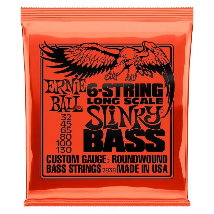 Ernieball Slinky Jeu de 6 Cordes de Basse 32-130