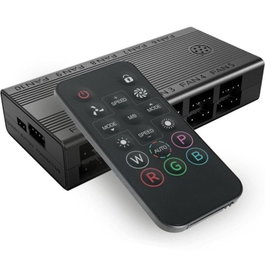 Mars Gaming Hub Interne pour Ventilateurs PWM et ARGB MFHUB - Contrôle jusqu'à 20 Dispositifs avec Télécommande