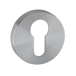 ARTICULOS INOXIDABLES Bocallave Redonda IN.04.28R.Y08.N pour Cylindre Européen - Acier Inox AISI 304 Satiné - Rosette Ø50 mm