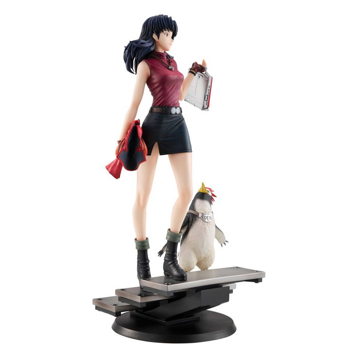 Megahouse Rebuild of Evangelion Statuette Gals Misato Katsuragi & Pen Pen 25 cm