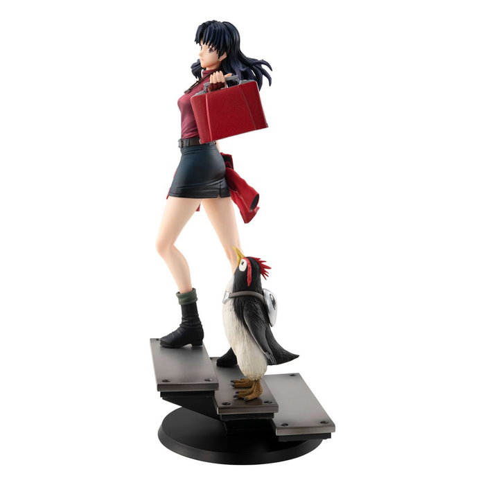 Megahouse Rebuild of Evangelion Statuette Gals Misato Katsuragi & Pen Pen 25 cm