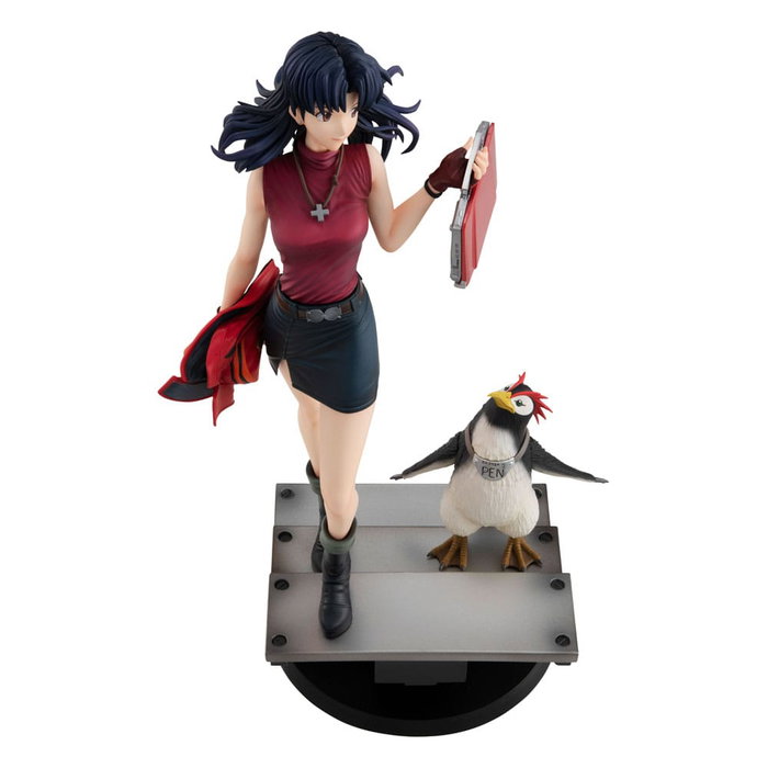 Megahouse Rebuild of Evangelion Statuette Gals Misato Katsuragi & Pen Pen 25 cm