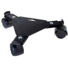 Nature Support de Pot Roulant Extensible - Support Roulant avec 3 Branches en Métal Époxy Noir Mat, Charge Max 75 kg, Adapté aux Pots Ronds et Carrés