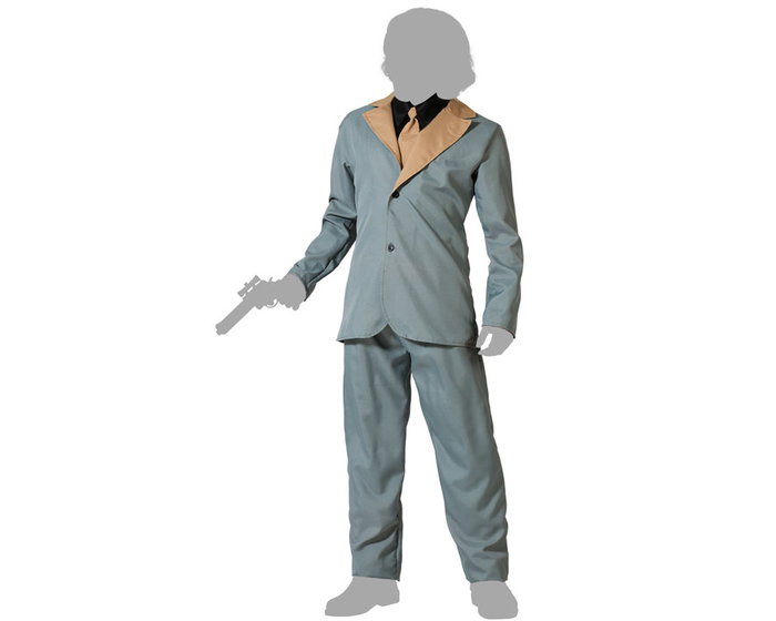 Disfraz Payaso Traje Gris Con Corbata - Costume de Clown Gris avec Cravate pour Homme Adulte Taille XS-S - Polyester - Pour Halloween et Fêtes Disfraz Payaso Traje Gris Con Corbata - Costume de Clown Gris avec Cravate pour Homme Adulte Taille XS-S - Polyester - Pour Halloween et Fêtes