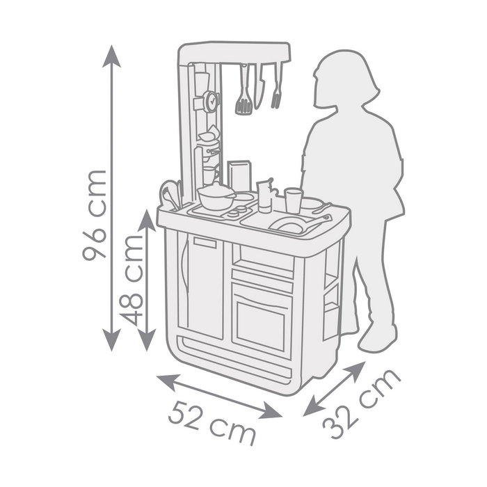Smoby Cuisine Bon Appetit avec 23 Accessoires et Effets Sonores