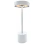 Lumisky Lampe de Table Sans Fil Roby White Touch LED, Aluminium Blanc Mat, Hauteur 30 cm