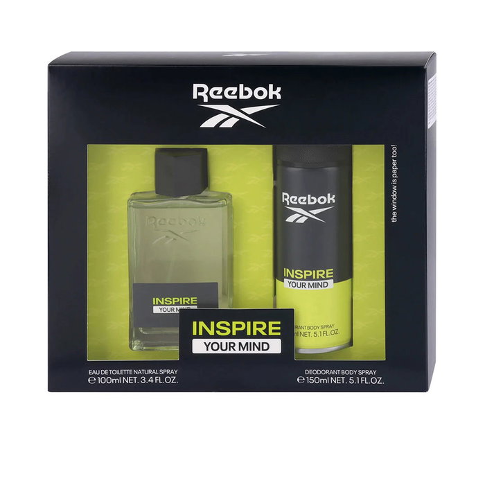 Reebok Lot de 2 parfums homme : Eau de toilette vaporisateur 100 ml + Déodorant vaporisateur 150 ml - Familia olfativa orientale Reebok Lot de 2 parfums homme : Eau de toilette vaporisateur 100 ml + Déodorant vaporisateur 150 ml - Familia olfativa orientale