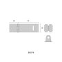 Edm Porte-cadenas en zinc chromé 75 mm