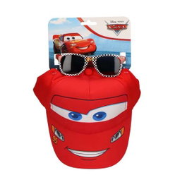 Cerdá Ensemble Casquette et Lunettes de Soleil Cars - Rouge - 53 cm