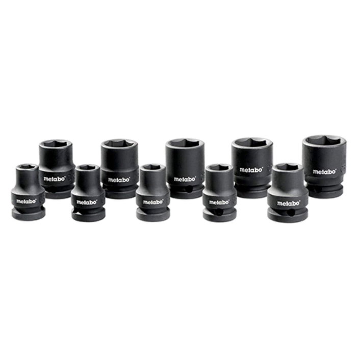 Metabo Jeu de clés à douille 1/2'' antichoc - 10 pièces