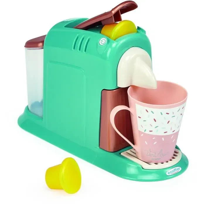 Ecoiffier - Jeu d'imitation Coffret Gourmand, Set de Cuisine Enfant avec Gaufrier, Cafetière et Accessoires, Jouet pour Fille et Garçon dès 18 Mois