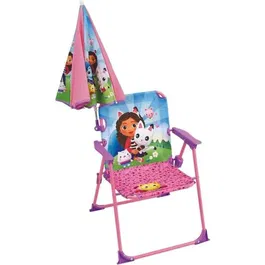 Fun House - Chaise pliante pour enfant avec parasol - Gabby et la Maison Magique - 53 x 38.5 x 37.5 cm