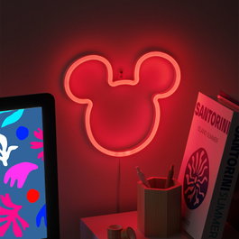 Paladone Lumière Néon LED Mickey Mouse – Lamue Murale Design Disney, 21.8 cm