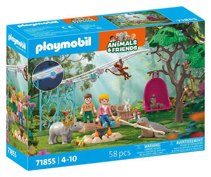 Playmobil Fiesta de cumpleaños divertida - Ensemble Fête d'anniversaire avec Personnages, Animaux et Accessoires