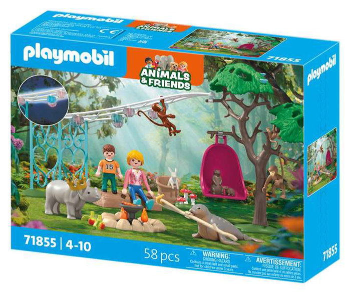 Playmobil Fiesta de cumpleaños divertida - Ensemble Fête d'anniversaire avec Personnages, Animaux et Accessoires