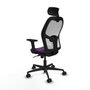 Piqueras y Crespo 2D036N2 Violet - Chaise de Bureau avec Appui-tête
