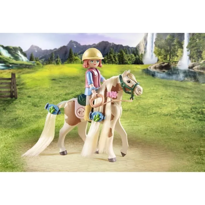 PLAYMOBIL 71639 Horses of Waterfall - Figurine Ellie avec son cheval - 33 pièces - Jouet enfant à partir de 4 ans